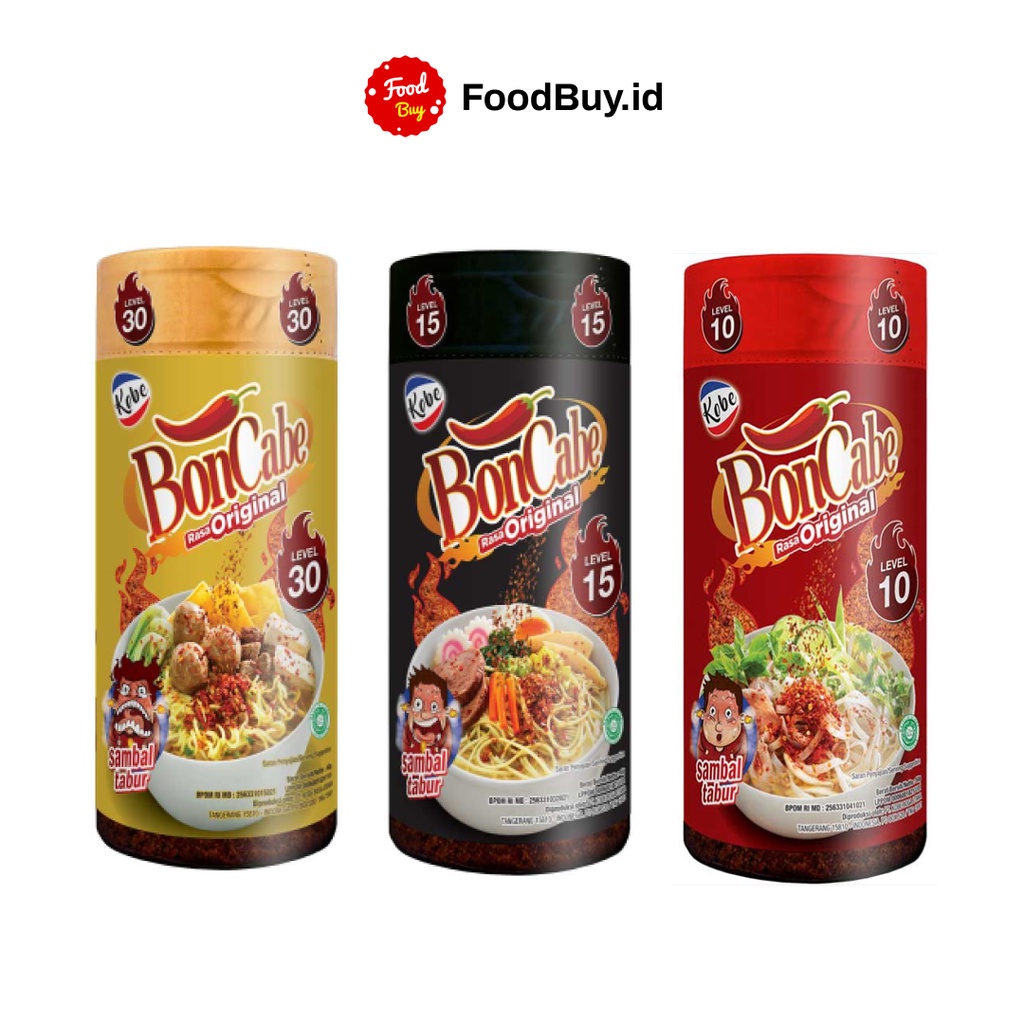 Kobe Bon Cabe Botol Sambal Tabur Original Level 10 / 15 / 30