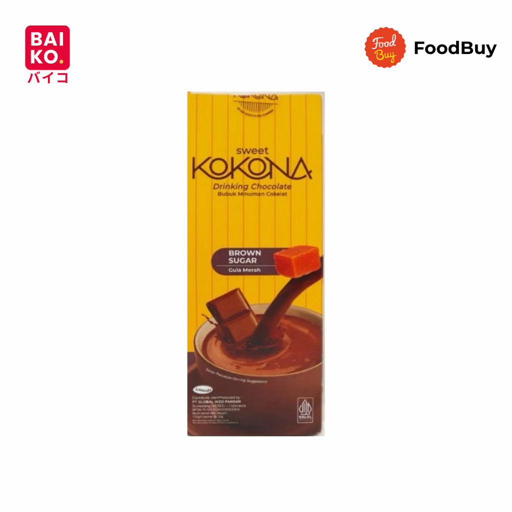 Paket 1 Box - Sweet Kokona Brown Sugar 132gr (Isi 4 Pcs)