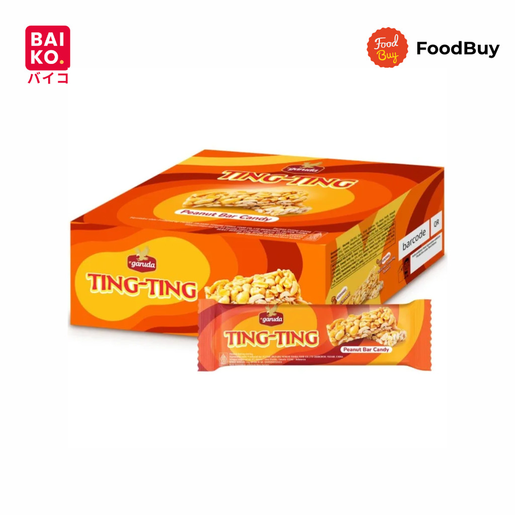 Paket 1 Box - Garuda Ting-ting Peanut Bar Candy 60gr