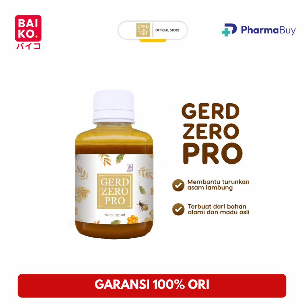 Gerd Zero Pro 250ml Madu Untuk Menangani Asam Lambung Dan Gerd Kronis Herbal Alami Aman Dikonsumsi Harian BPOM HALAL 100% ORI