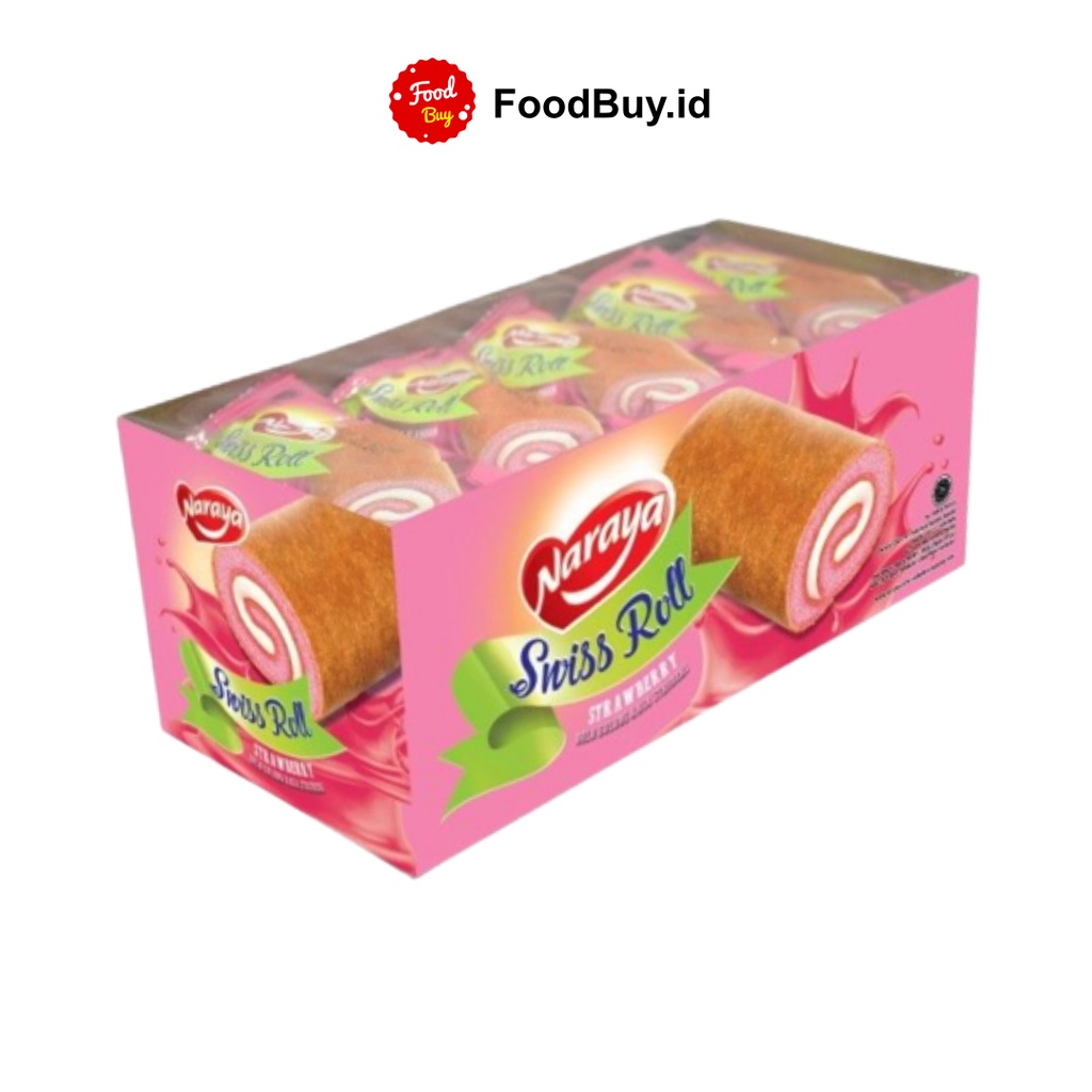 Naraya Swiss Roll Strawberry 18 gr