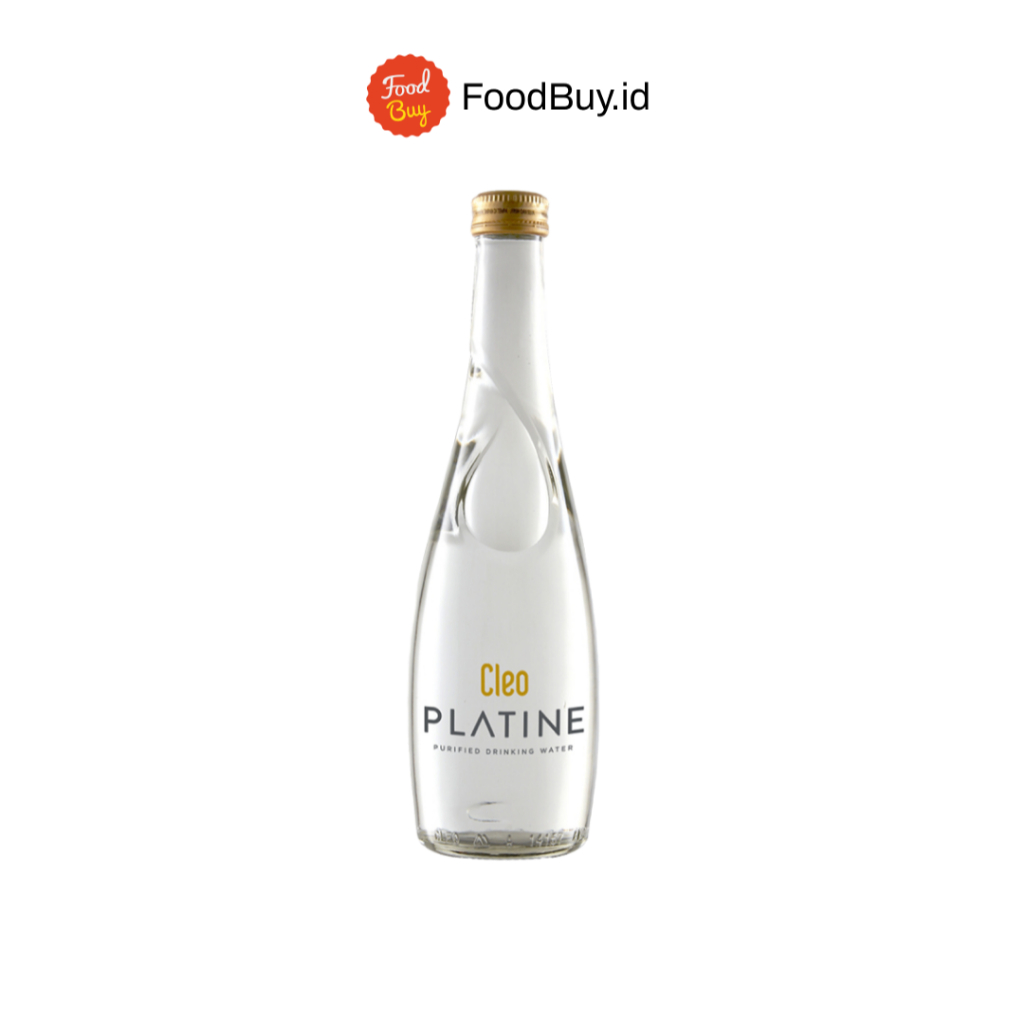 Cleo Platine Natural Water Glass Bottle 380ml