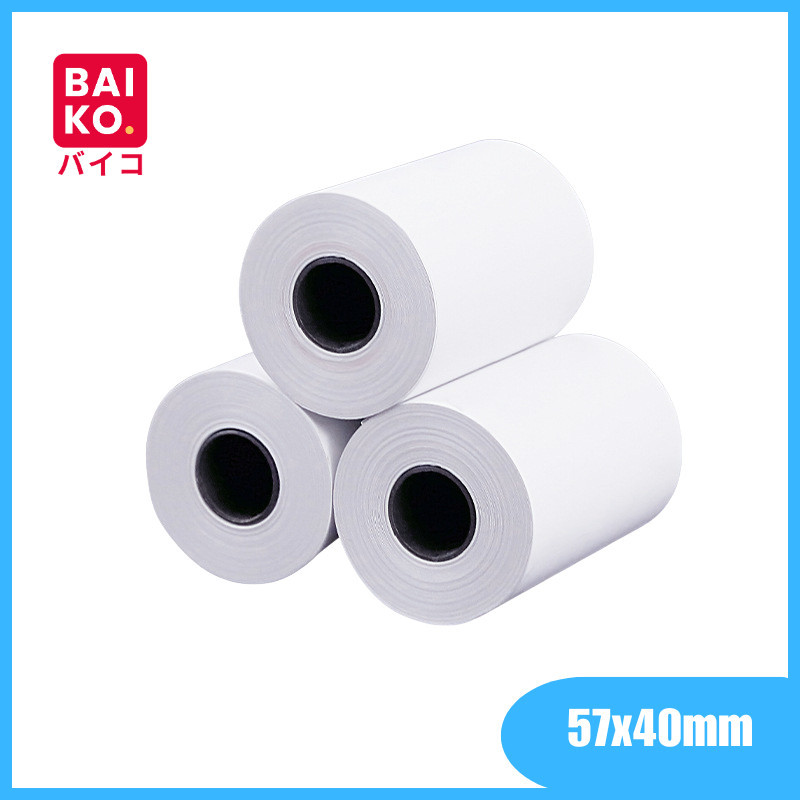 Paket 1 Slop - Kertas Thermal Core Premium Ukuran 57x40 (Isi 4 roll) Printer 58mm