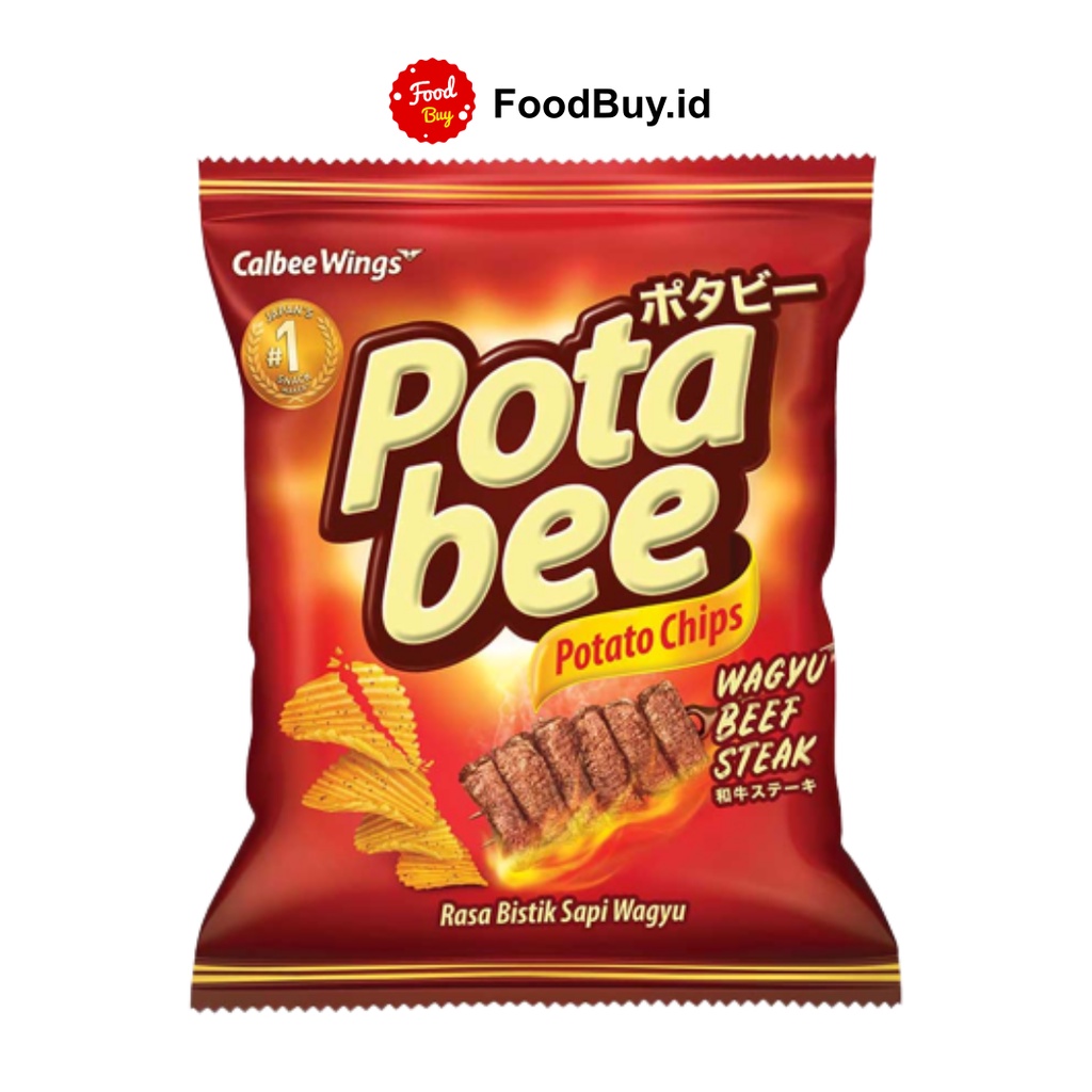 Potabee Potato Chips Wagyu Beef Steak 68 gr