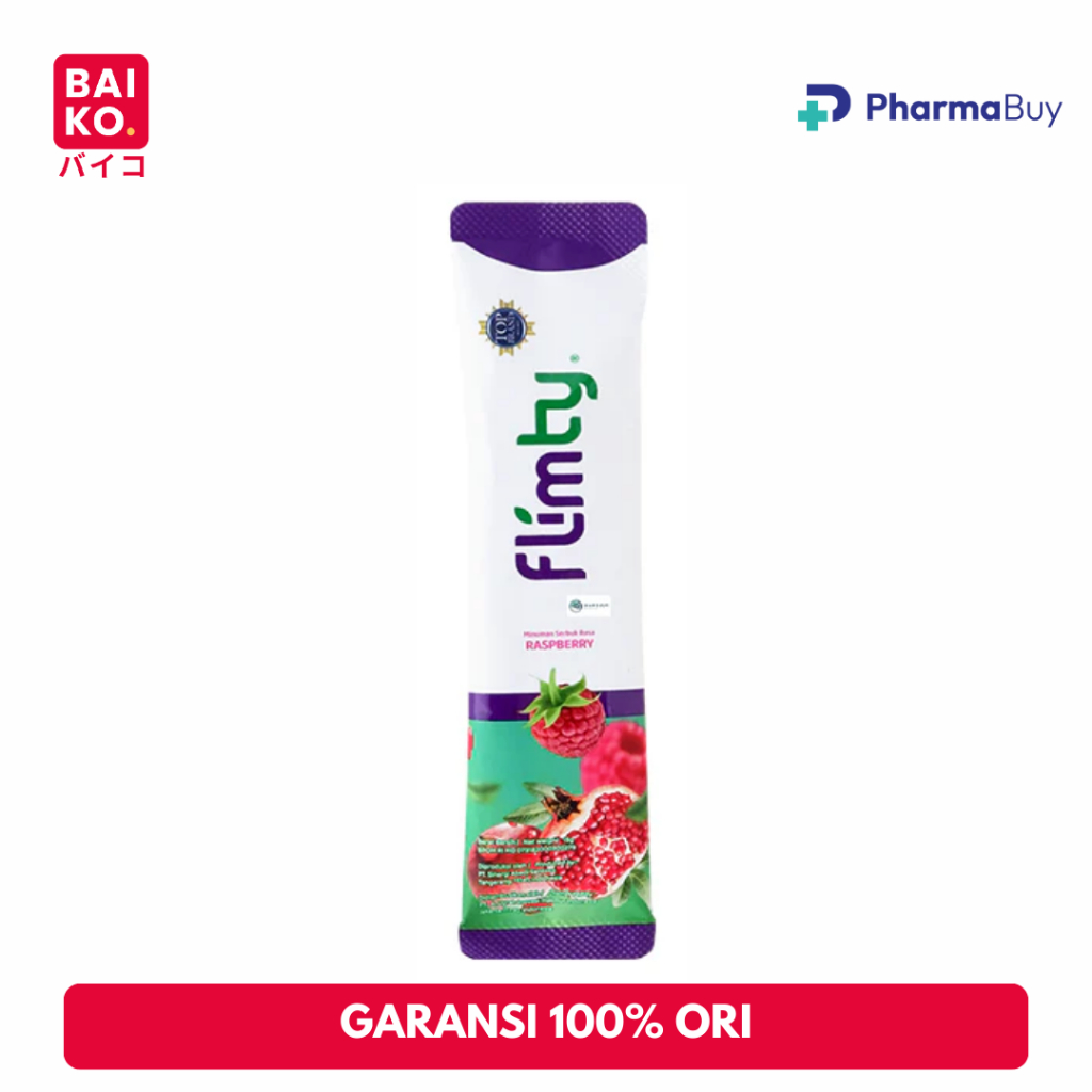 Flimty Fiber Raspberry 1 Sachet 15gr Minuman Serat Rasa Raspberry Original BPOM Halal (Cobain Dulu)