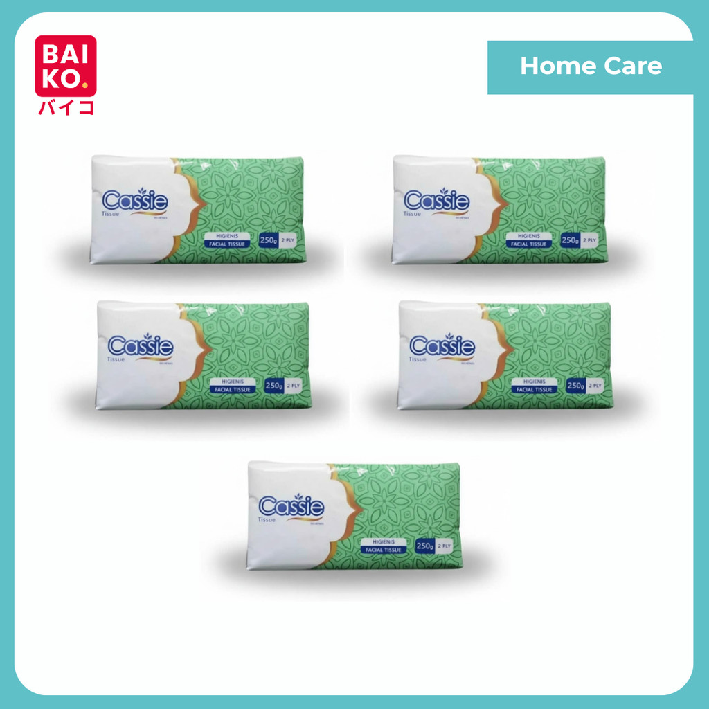 Paket 5 Pack - Cassie Facial Tissue Premium Up To 250 Ply