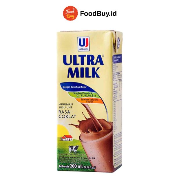 Ultramilk Susu UHT Rasa Cokelat 200 gr