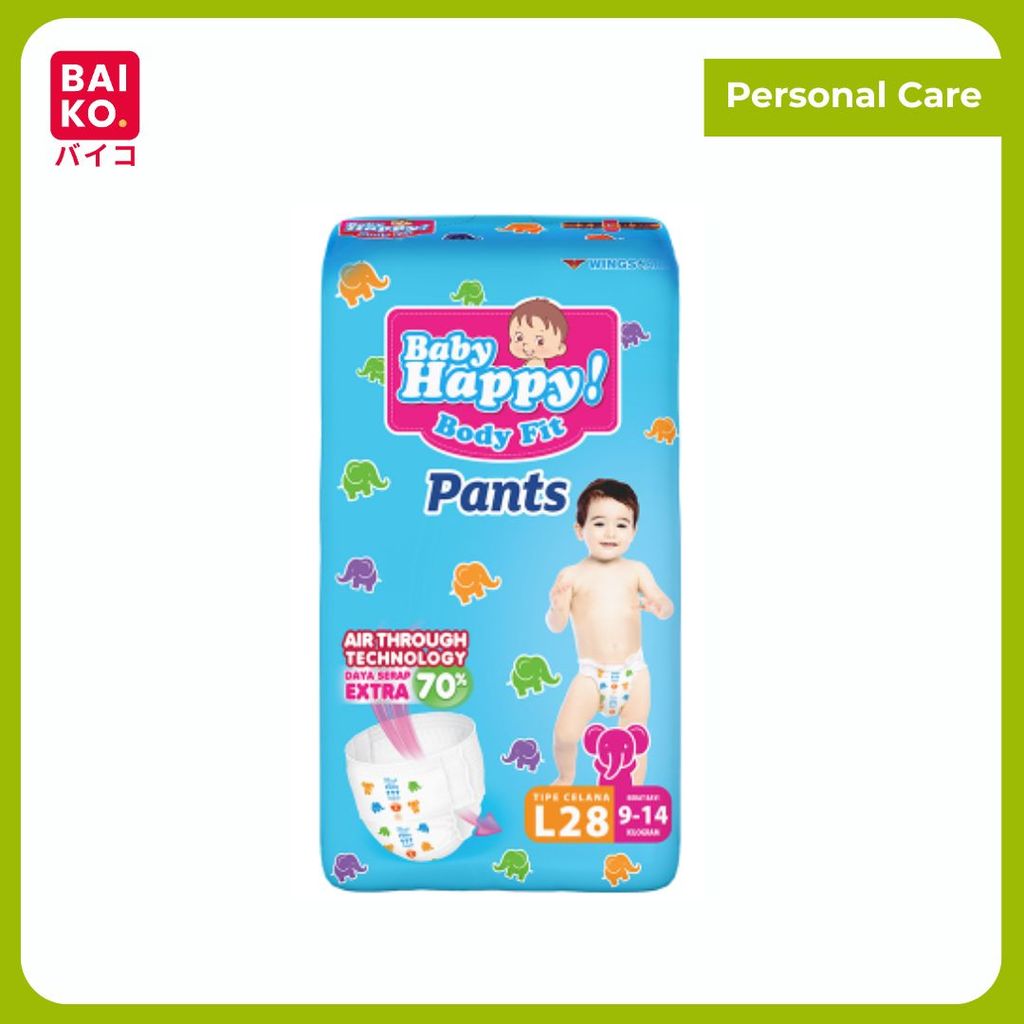 Baby Happy Pants Popok Bayi Celana L 28