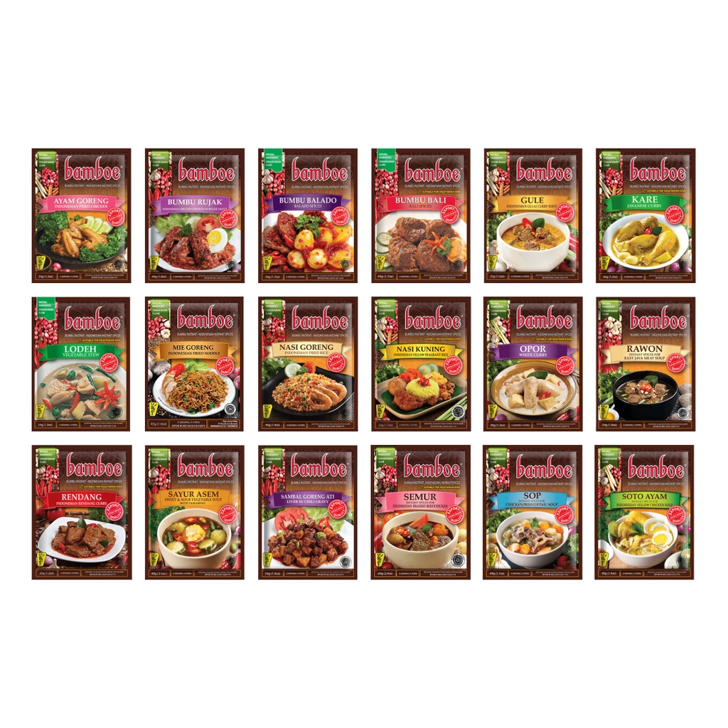 Bamboe Bumbu Masakan Indonesia Kualitas Ekspor  - All Varian