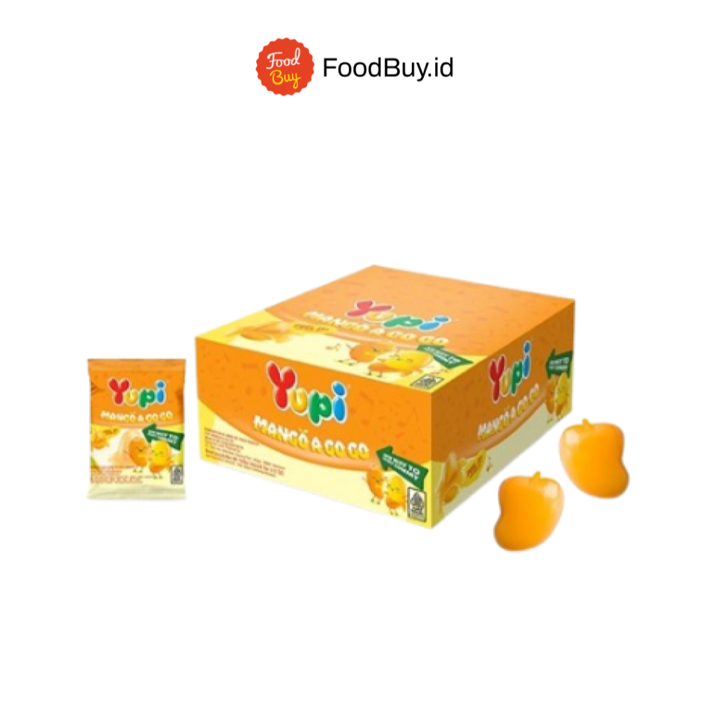 1 Box - Permen Yupi Mango A Go Go Display Box Isi 24pcs 144 gr