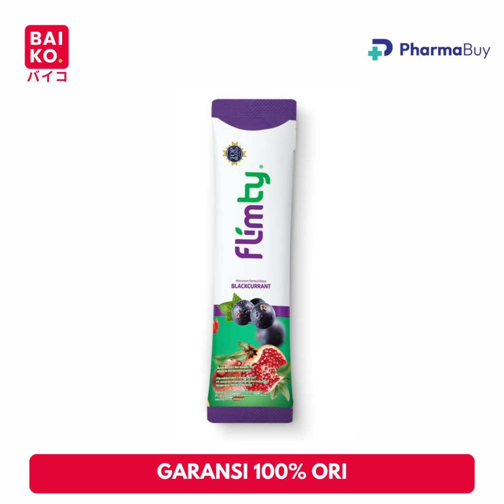 Flimty Fiber Blackcurrant 1 Sachet 15gr Minuman Serat Untuk Diet Original BPOM Halal (Cobain Dulu)