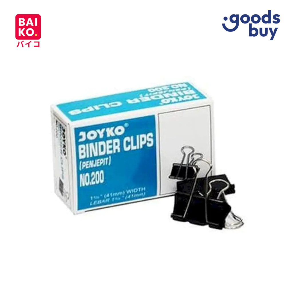 Paket 1 Kotak - Joyko Binder Clip No. 200 (Isi 12 Pcs)