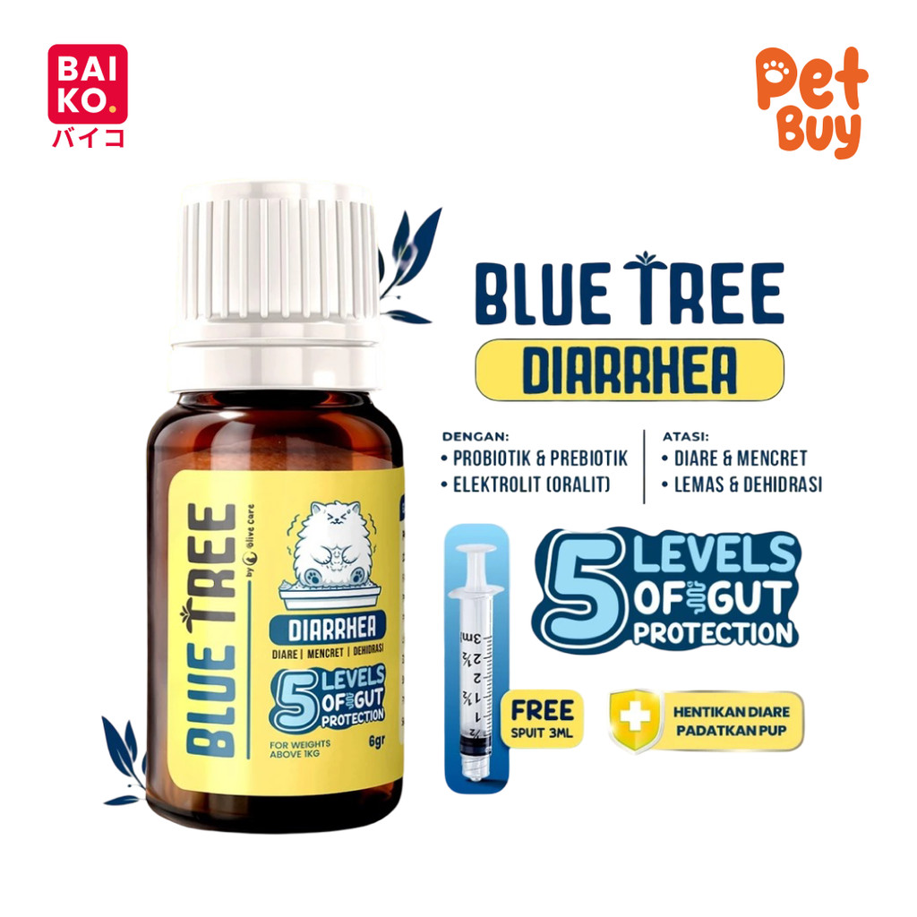 Olive Care Vitamin Obat Kucing BLUE TREE Diarrhea 6 gr