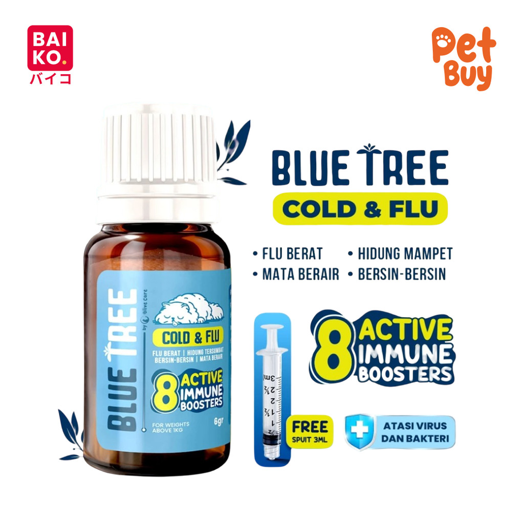 Olive Care Vitamin Obat Kucing BLUE TREE Cold & Flu 6 gr