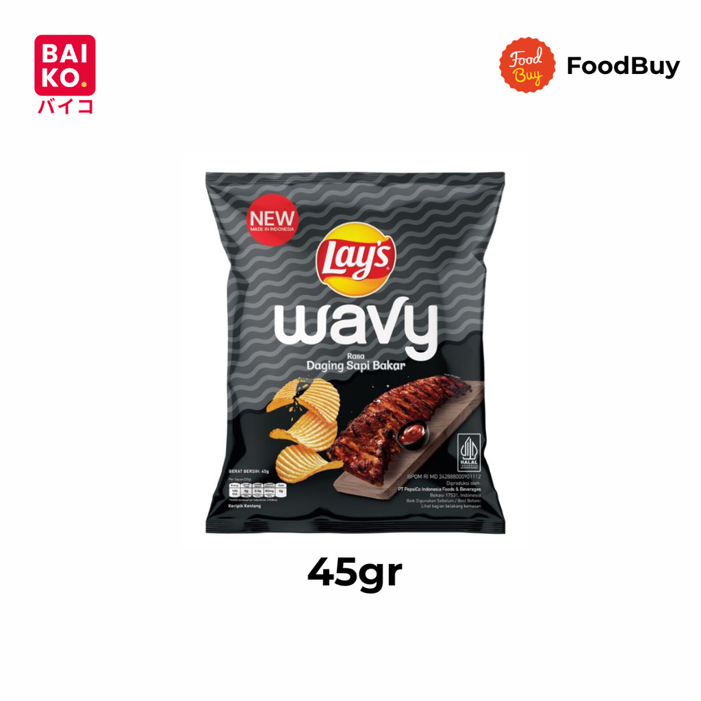 Lays Wavy Daging Sapi Bakar 45gr