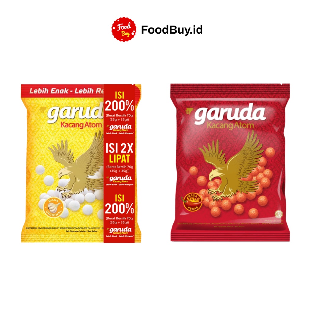 Garuda Kacang Atom Original 115 gr / Rasa Pedas 100 gr