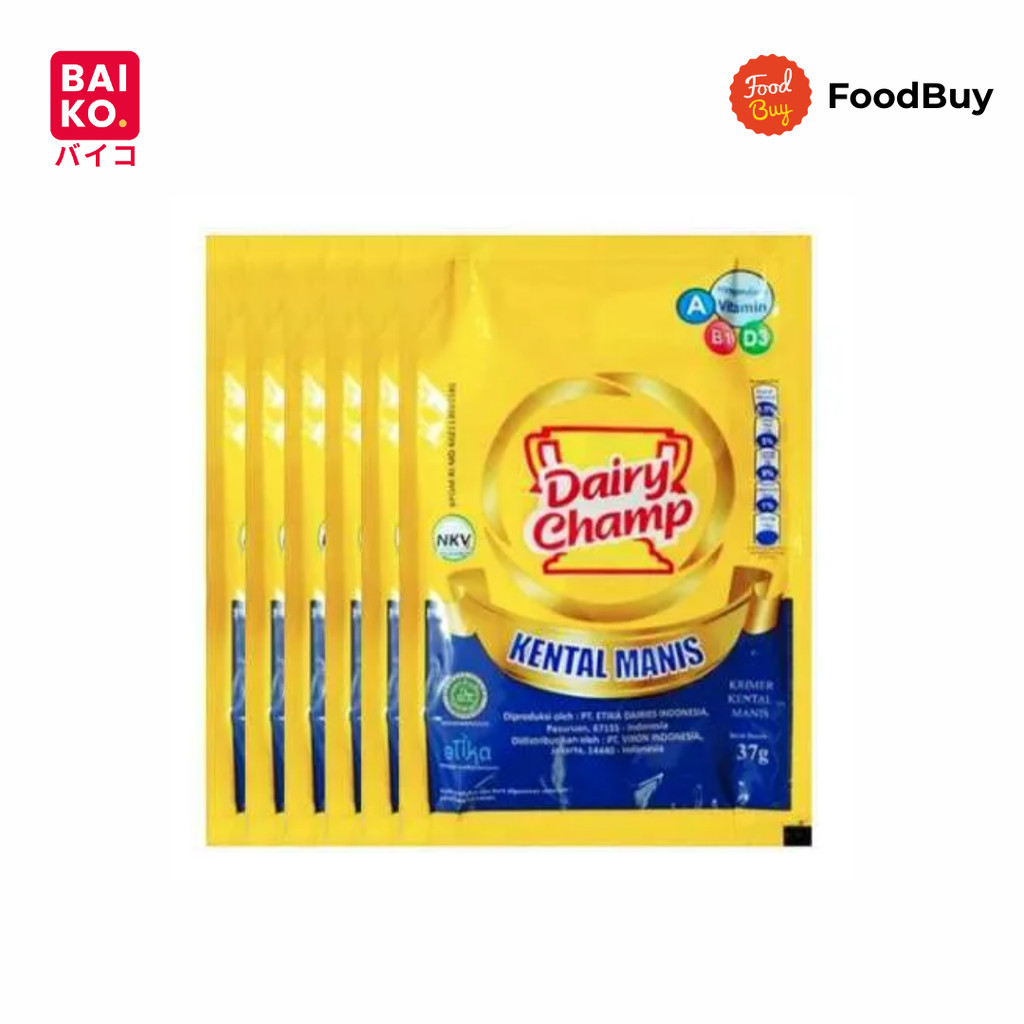 Paket 1 Rtg - Dairy Champ Krimer Kental Manis Isi 6 Sachet 222gr