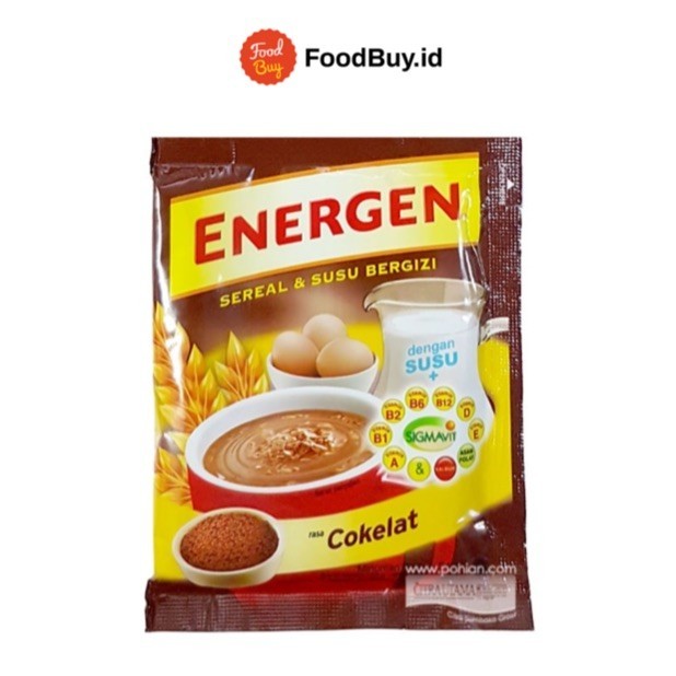Energen Minuman Serbuk Sereal & Susu Rasa Cokelat 34 gr