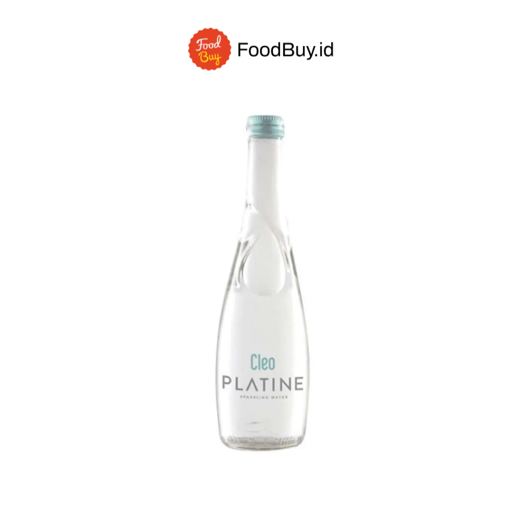 Cleo Platine Sparkling Glass Bottle Water 380ml