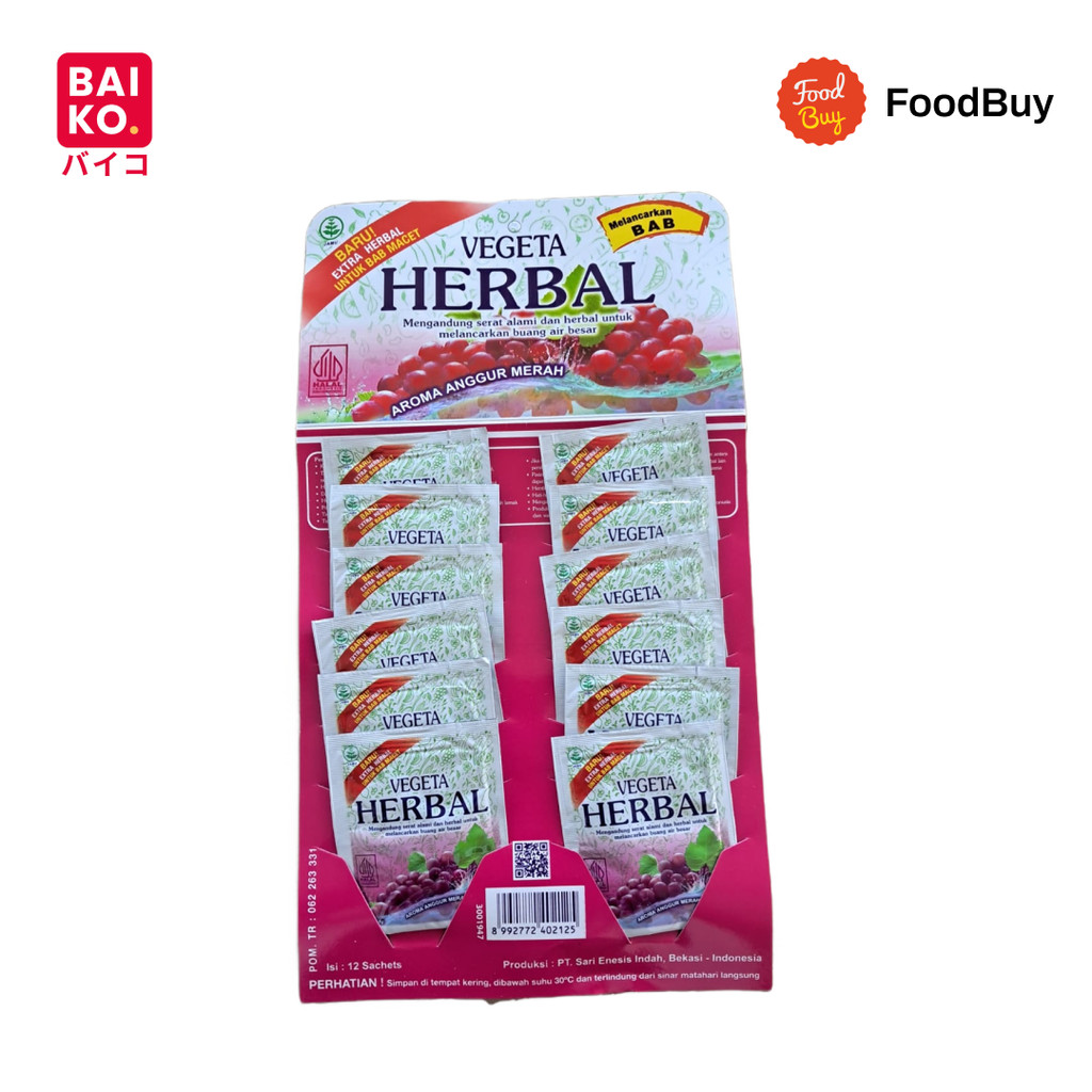 Paket 1 Hanger - Vegeta Herbal Anggur 4 gr (Isi 12 Pcs)