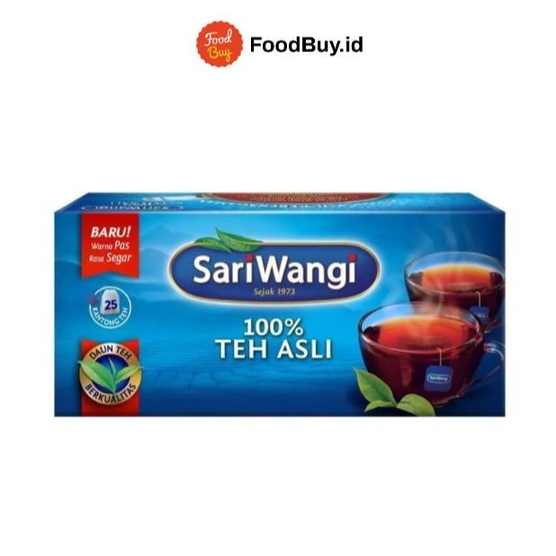 Sariwangi 100% Teh Hitam Asli Teh Celup Isi 25 Kantong Teh