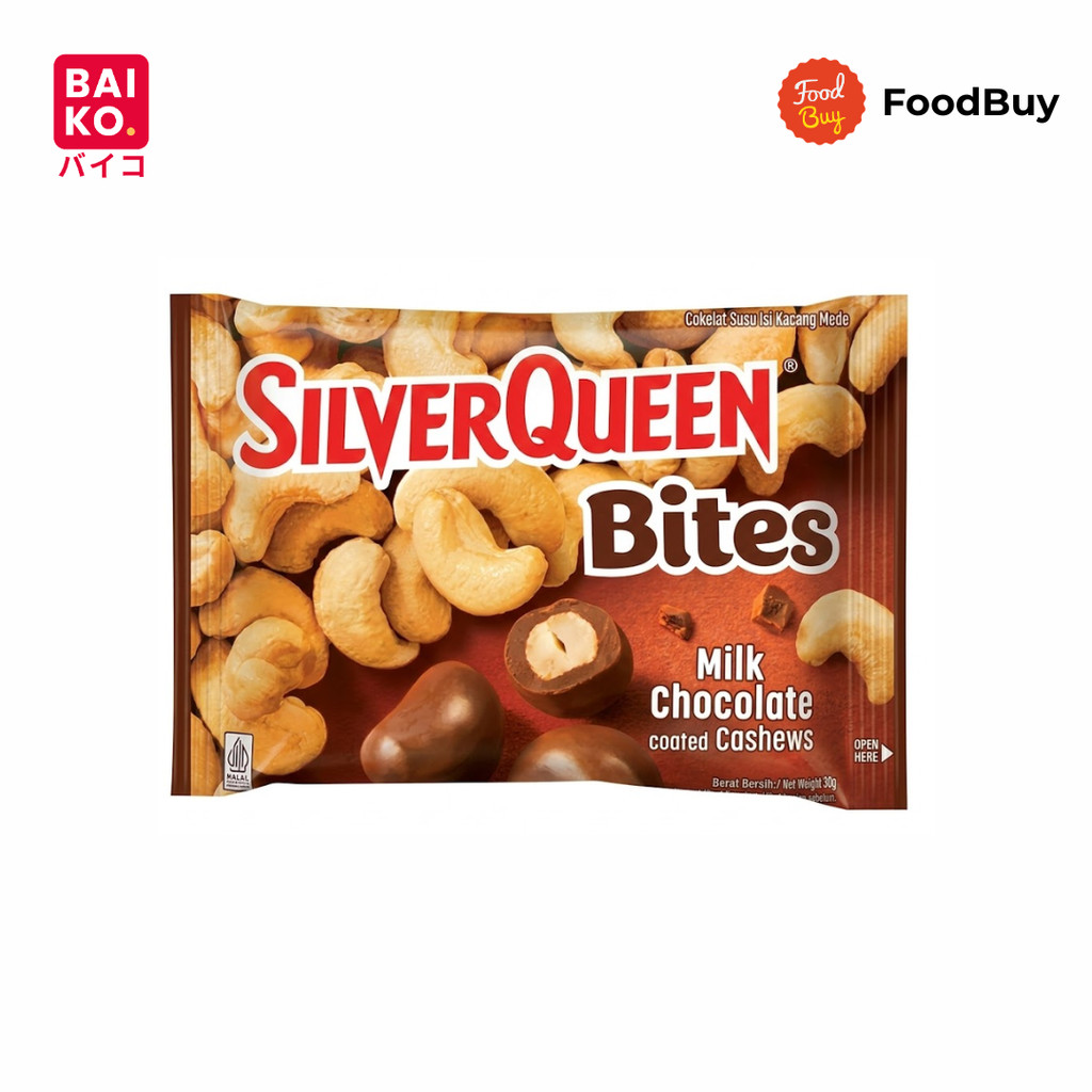 SilverQueen Bites Milk Chocolate Coated Cashews 30 gr