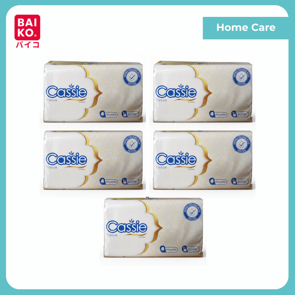 Paket 5 Pack - Cassie Facial Brown Tissue Premium Up To 200 Ply