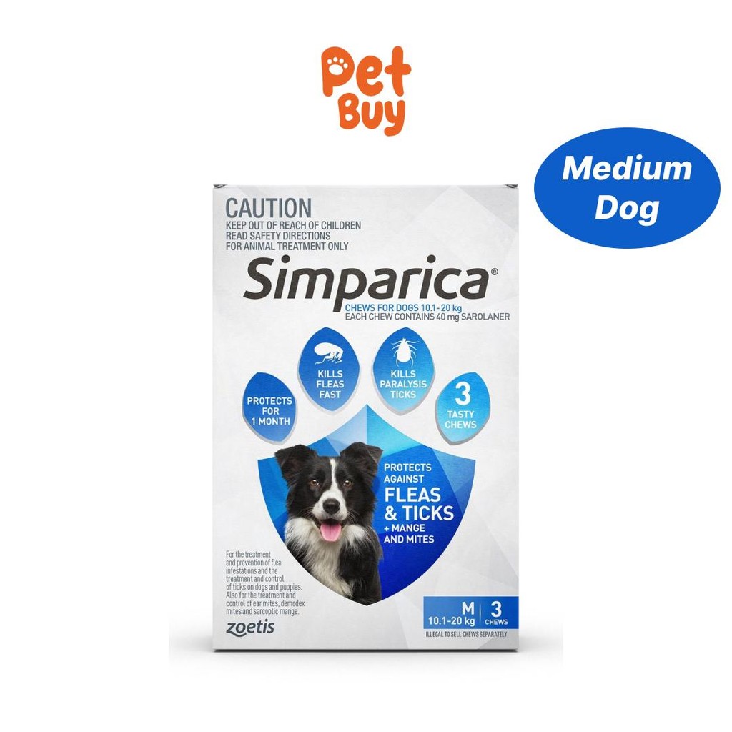 Simparica 40 mg Medium Dog 10.1 - 20 kg (per pcs)