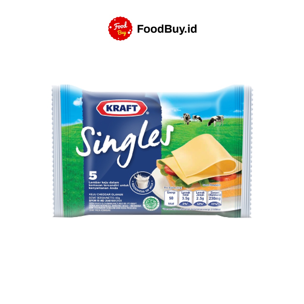 Kraft Keju High Calcium Singles 5 Slice 83 gr