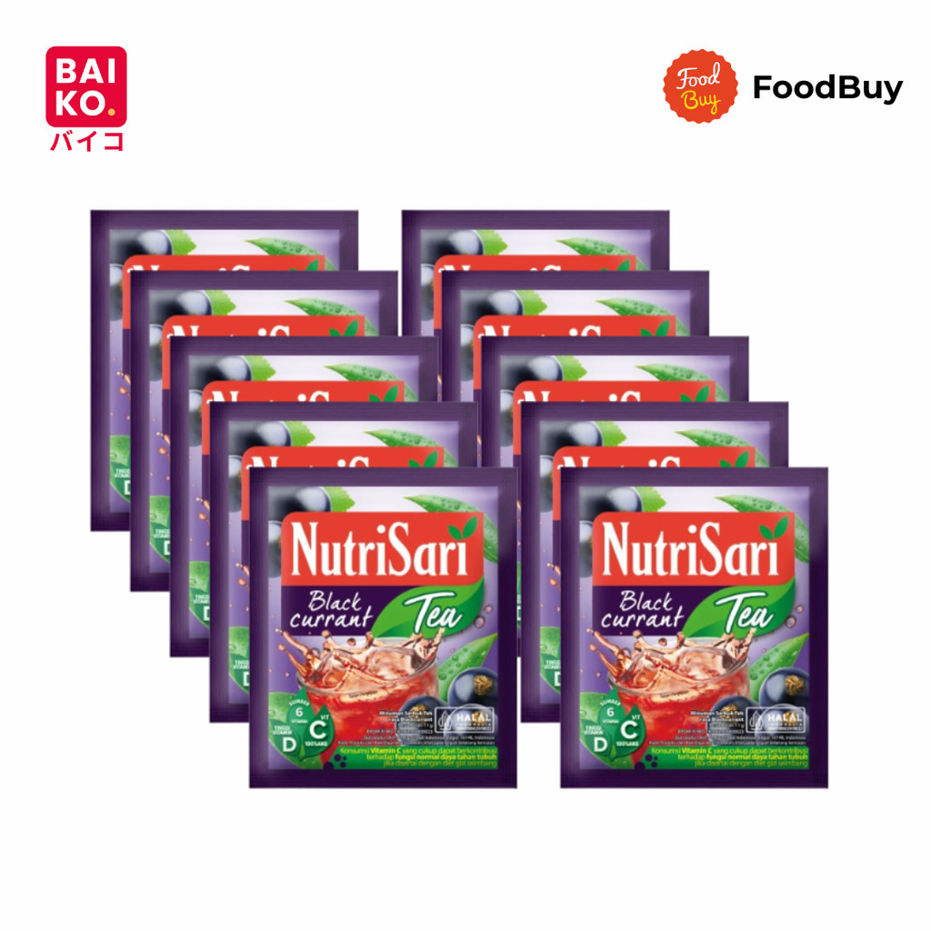 Paket 1 Renteng - Nutrisari Blackcurrant Tea 11gr (Isi 10 Pcs)