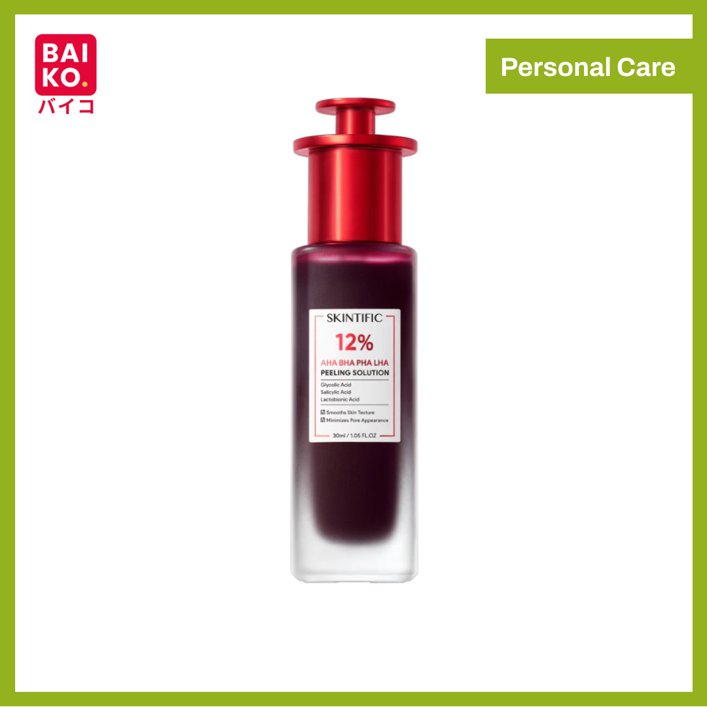 Skintific 12% AHA BHA PHA LHA Peeling Solution Serum 30ml