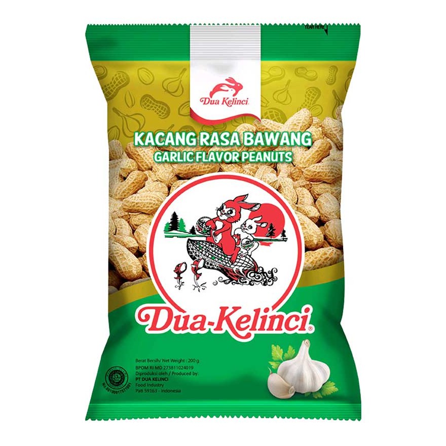 Dua Kelinci Kacang Rasa Bawang Putih (Garlic Nut) 200 gr